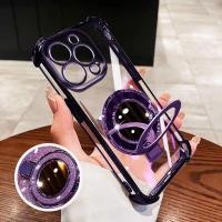 ราคา YBD สําหรับ iPhone 17 Pro MAX 17 air 16 Pro Max 15 14 Pro Max 16E Magnetic Circular Mirror Bracket Slim Clear เคสโทรศัพท์ (40268839913)