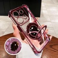 ราคา YBDปลอกสําหรับRedmi 15C 4G 5G Xiaomi 14T Pro Magnetic Circular Mirror Bracket Slim Clearเคสโทรศัพท์ (44218779319)