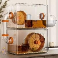 ราคา ใช่ กรงหนูแฮมสเตอร์ วิลล่าหนูแฮมสเตอร์อะคริลิคใส หรูหรา 2 ชั้นพื้นที่ขนาดใหญ่การออกแบบที่ทันสมัยโกลเด้นหมีบ้านสัตว์เลี้ย (46900848048)