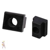 ราคา YGBG 10 ชิ้น T Slot Nuts Black Oxide M6 M8 M10 M12 Tapped Through Slot Nuts ทนทานเหล็กคาร์บอน T Nuts (42910264616)