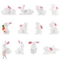 ราคา YGBG ตุ๊กตากระต่ายจิ๋วน่ารักสีขาว Hare Mini Animal Craft Fairy Garden (47850833511)