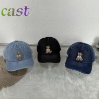 ราคา CAST หมวกกันแดดสําหรับเดินทาง หมวกเบสบอลระบายอากาศปีกกว้าง หมวกกีฬากลางแจ้งผ้ายีนส์แบบปรับได้หมีปัก (42400244371)