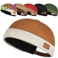 ราคา CAST Brimless Hat Corduroy Solid Color Docker Cap Vintage Adjustable Melon Skin Caps (41875074726)