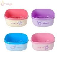 ราคา YOLOGO Sanrio ตะกร้าระบายน้ํา ตะกร้าซักผ้า Sanrio หนาสี่เหลี่ยม ตะกร้าจัดระเบียบของกระจุกกระจิกหลายชั้นสองชั้นกลวง (50600077475)
