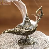 ราคา YOLOGO กระถางธูป ของขวัญสไตล์โบราณ Wishing Aladdin โคมไฟ เตาอโรมาโลหะฟอกอากาศที่ทนทานตกแต่งบ้าน (50100186213)