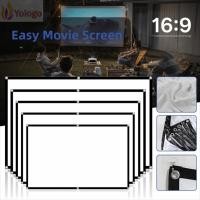 ราคา หน้าจอโปรเจคเตอร์ โยโลโก 60 72 84 100 120 150 นิ้วม่านฉายสองด้าน หน้าจอแสดงผล ความละเอียดสูง แบบพับได้น้ําหนักเบาปราศจากริ้วรอย (49250792026)