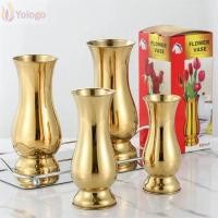 ราคา YoLoGo แจกันสแตนเลสแบบสร้างสรรค์ ลายโกลเด้น สำหรับดอกไม้ตกแต่งบ้านอย่างสวยงาม (47051161319)