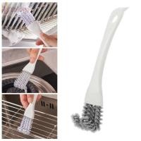 ราคา โยโลโก แปรงทําความสะอาดเตา ด้ามยาวรูปตัววีแปรงรอยแยก ทนทานนํามาใช้ใหม่สากลกรงนกแปรงทําความสะอาดสําหรับอ่างล้างจานปลายตายบาร์บีคิวลวดตาข่ายพัดลมดูดอากาศ (42976106917)