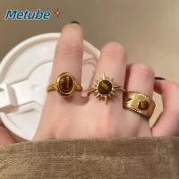 ราคา แหวนดีไซน์ดอกทานตะวัน หินโอปอลสีน้ำตาล ประดับด้วยลายสีทองวินเทจ เหมาะสำหรับผู้หญิงและสวมใส่ได้ทุกโอกาส (41276211839)