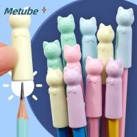ราคา METUBE 10 ชิ้นดินสอ Nib หมวกป้องกัน เครื่องเขียนแก้ไข 2 ใน 1 ยางลบ การ์ตูนแมวรูปร่างดินสอ Extender นักเรียนของขวัญ (52500142004)