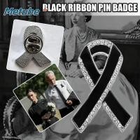 ราคา เข็มกลัดริบบิ้นสีดำ METUBE Queen Alloy Rhinestones ของที่ระลึกสำหรับงานศพ (29343545888)