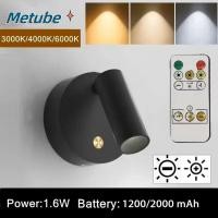 ราคา METUBE Wall Sconces USB ชาร์จสีดําสีขาว LED Wall Light ฐานแม่เหล็กหรี่แสงได้พร้อมสวิตช์สัมผัสไฟข้างเตียงห้องนอน (52900669427)