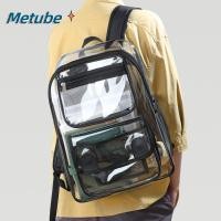 ราคา METUBE กระเป๋าเป้เดินทาง กระเป๋าเป้ใสกันน้ํา PVC กระเป๋านักเรียนนักเรียนซีทรูความจุขนาดใหญ่ (42252151423)