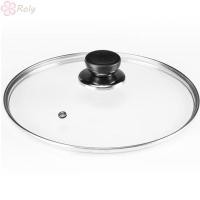 ราคา ฝาครอบหม้อ โรลี่ ฝาครอบกระทะทอดที่มองเห็นได้กระจกนิรภัย ลูกบิดสแตนเลสที่ทนทานฝาหม้อกลมอุปกรณ์ครัว (49650079659)