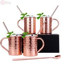 ราคา ROLY ทองแดง Moscow Mule แก้ว Rose Gold 550ml แก้วเบียร์ทองแดง เงินทนทานโลหะถ้วยกาแฟ Bar Drinkware (44326326705)