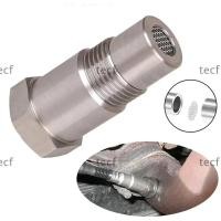 ราคา TECF Oxygen Catalys t Sensor สแตนเลส Mini เซนเซอร์ออกซิเจนอะแดปเตอร์ ด้ายทนทานขนาด M181 5 Silver Extension ท่อสําหรับรถอุปกรณ์เสริม (57300838075)