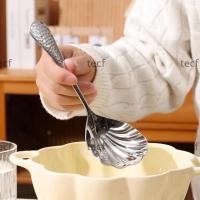 ราคา เทค ช้อนซุปขนาดใหญ่ สแตนเลส 304 พร้อมช้อนรูปเปลือกหอยด้ามยาว ที่ตักไอศกรีมรูปเปลือกหอยเกรดอาหารคุณภาพซุป (45100150443)