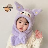 ราคา หมวกฤดูหนาวสำหรับเด็กแบบตุ๊กตาพร้อมผ้าพันคอยอดห่ม Kuromi จาก Sanrio นุ่มและอบอุ่น (47500555693)