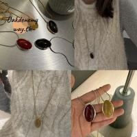 ราคา ตกลง สร้อยคอสําหรับผู้หญิง โซ่เสื้อกันหนาวยาวย้อนยุค อินเทรนด์ขั้นสูงอเนกประสงค์สบายๆหินจี้สร้อยคออุปกรณ์เสื้อผ้ (51000628184)