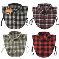 ราคา เสื้อเชิ๊ตผ้าฝ้ายพร้อมปกปลอม สามารถถอดคอได้ ดีไซน์แฟชั่นสำหรับเสื้อกันหนาว (45301191986)