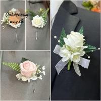 ราคา เข็มกลัดดอกกุหลาบสำหรับงานแต่งงาน จากผ้าไหมเทียม พร้อมอุปกรณ์ประดับตกแต่งงานพิเศษแบบโรمانติก (44425603108)
