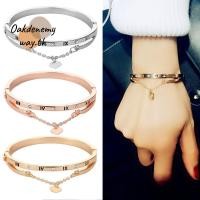 ราคา OAKDENEMYWAY Roma Letter กำไลข้อมือสำหรับผู้หญิง (43975616639)