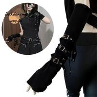 ราคา ถุงมือคอสเพลย์ สไตล์ฮาราจูกุ สีดำ กันแดดได้ มีหัวเข็มขัด (43575613123)