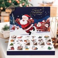ราคา OAKDENEMYWAY คริสต์มาสจุติปฏิทิน กล่องของขวัญเปล่า 24 กริดคริสต์มาสนับถอยหลังปฏิทิน DIY Fillable ของขวัญปฏิทินจุติปี 2026 (44951049560)