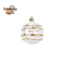 ราคา OAKDENEMYWAY 16ชิ้นเครื่องประดับต้นคริสต์มาส ปี6ซม ลูกบอลชุบไฟฟ้าของขวัญคริสต์มาสจี้ งานฝีมือ ทําเอง ทาสีจี้แขวนเครื่องประดับตกแต่งคริสต์มาส (58151109763)