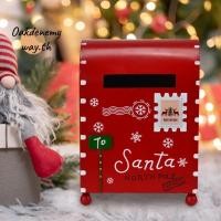 ราคา OAKDENEMYWAY Postbox กันน้ําคริสต์มาสกล่องจดหมายกล่อง น้ําหนักเบาตกแต่งคริสต์มาส Wall Mount Garden Backyard Express Mail กล่องสําหรับ Home Yard (55300797339)