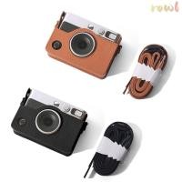 ราคา ROWL ฝาครอบป้องกัน Retro Anti Scratch กล้องทันที หนัง PU แบบพกพากันกระแทกการถ่ายภาพกระเป๋าสําหรับ Fujifilm Instax Mini EVO Travel (44423419786)