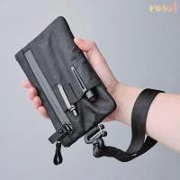 ราคา ROWL กระเป๋าสตางค์ผู้ชายอเนกประสงค์ Weatherproof External Slots Zipper Clutch Carrier RFID Blocking with สายรัดข้อมือผู้ถือบัตรเครดิต Travel (57650097435)