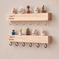 ราคา ร็อคล์ ชั้นเก็บกุญแจ ทางเข้าไม้เนื้อแข็งเข้าตะขอกุญแจติดผนัง การ์ตูนไม่เจาะติดผนังชั้นวางแขวนผนังในครัวเรือนสําหรับกุญแจจัดเก็บ (50950248093)