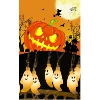 ราคา พร้อมส่ง ไฟฮาโลวีน โคมไฟฟักทอง ฮาโลวีน ไฟกระโหลก โคมฮาโลวีน ไฟประดับ 1 5M 10LED โคมไฟผี (40121554960)