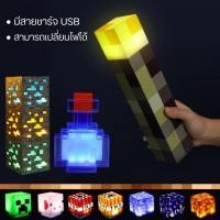 ราคา เตรียมการส่งมอบ Minecraft ของเล่นมายคราฟ โคมไฟมายคราฟ ไฟกลางคืนตั้งโต๊ะ ไฟLEDเปลี่ยนสีได้ ใหม่ล่าสุด (29185405945)