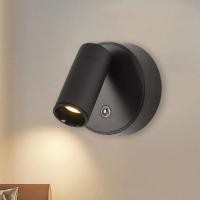 ราคา คมไฟติดผนัง LED แบบชาร์จไฟได้ ไฟสัมผัสแบบแม่เหล็กไร้สาย ไฟสปอตไลท์หมุนได้ 360 สำหรับไฟอ่านหนังสือข้างเตียงในห้องน (41158987860)