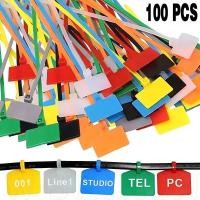 ราคา 100 ชิ้น ฉลาก สายเคเบิล ผูกคงที่ เมาท์ รู ซิป ไนล่อน พร้อมแท็ก ห่วงล็อกในตัว สายรัด มัด ครัวเรือน อุตสาหกรรม สายไฟ จัดระเบียบ (24805607760)