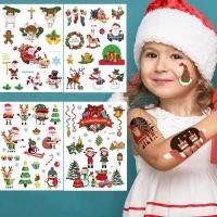 ราคา สุ่มสี เด็ก การ์ตูนคริสต์มาส สติกเกอร์รอยสักชั่วคราว ซานตาคลอส เกล็ดหิมะ ต้นไม้ สติกเกอร์ชั่วคราว กันน้ํา อุปกรณ์สุขสันต์วันคริสต์มาส (22152549240)