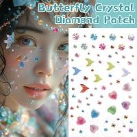ราคา สีภาพลวงตาผีเสื้อคริสตัลเพชรสติกเกอร์ 3d Pearls Shell Face Decal กันน้ํา Self Adhesive หลายองค์ประกอบBody Tattooสติกเกอร์ Stage Party Diyแต่งหน้าDecor (27168368467)
