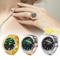 ราคา 1 3ชิ้นโรมันตัวเลขแหวนนาฬิกาสแตนเลสควอตซ์เคลื่อนไหว หน้าปัดวงกลม2 2เซนติเมตรที่มี3สี เงิน ทอง โรสโกลด์ เครื่องประดับแฟชั่นสําหรับผู้หญิง ผู้ช (41251522836)