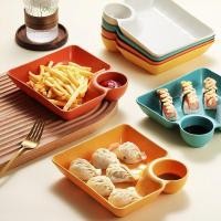 ราคา จานเสิร์ฟซูชิ เกี๊ยว ทรงสี่เหลี่ยม กันลื่น พรีเมี่ยม พร้อมจานรอง สําหรับใส่อาหารเย็น เกี๊ยว ผลไม้ ใช้บนโต๊ะอาหาร (23027082036)