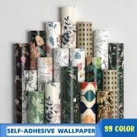 ราคา พร้อมส่ง wallpaper วอลเปเปอร์ติดผนัง สติ๊กเกอร์ติดผนัง PVC กันน้ำ มีกาวในตัว สติ๊กเกอร์ติดตู้เสื้อผ้า (18693033105)