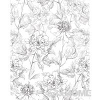 ราคา วอลเปเปอร์ติดผนัง มีกาวในตัว ลอกออกได้ กันน้ํา ลายดอกไม้ และดอกโบตั๋น สีดํา และสีขาว (23179855065)