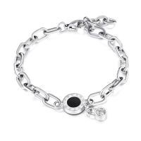 ราคา สร้อยข้อมือ เหล็กไทเทเนียม ทอง 18K ประดับเพชร เลขโรมัน เรียบง่าย สไตล์ยุโรป อเมริกัน ไฮเอนด์ เครื่องประดับแฟชั่น สําหรับผู้หญิง ของขวัญ (22066319682)