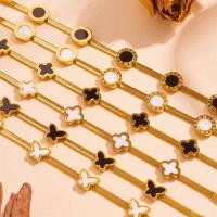 ราคา ตัวเลขโรมัน โคลเวอร์ โซ่ใบมีดผีเสื้อเหล็กไทเทเนียมสร้อยข้อมือผู้หญิงเครื่องประดับแฟชั่นประณีตของขวัญต้องมี (41350690150)