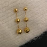 ราคา เครื่องประดับ ต่างหูระย้า ประดับลูกปัด สีทอง สไตล์ยุโรป อเมริกัน หรูหรา (25207957042)
