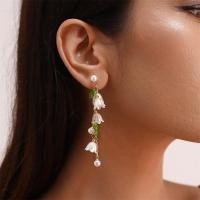 ราคา ต่างหูพู่ปักลายดอกไม้และกะพุ blink pearl สำหรับผู้หญิง (46050589260)