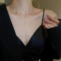 ราคา Drew 18K สร้อยคอพู่ลูกปัดกลมสีทองแบบยุโรปและอเมริกา (11897331148)