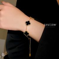 ราคา DREJEW สร้อยข้อมือเหล็กไทเทเนียม ประดับเพชรสี่แฉก แฟชั่น ไฮเอนด์ (23156005502)