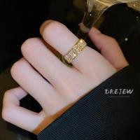 ราคา DREJEW แหวนทองคํา 18K ประดับเพทาย รูปตัวอักษร H หรูหรา เครื่องประดับแฟชั่น (22043557185)